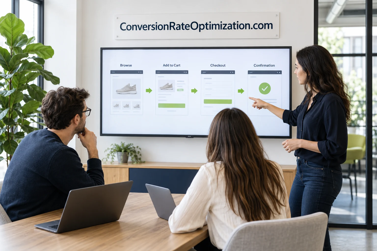 Digital practitioners collaborating in a ConversionRateOptimization.com workspace.